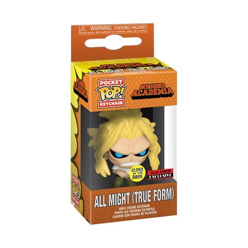 My Hero Academia All Might Weakened Glow-in-the-Dark Pocket Pop! Vinyl Figure - AAA Anime Exclusive