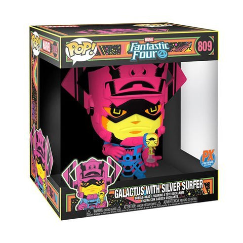 Marvel Galactus with Silver Surfer Black Light 10-Inch Jumbo Pop! Vinyl Figure – Previews Exclusive (Common)