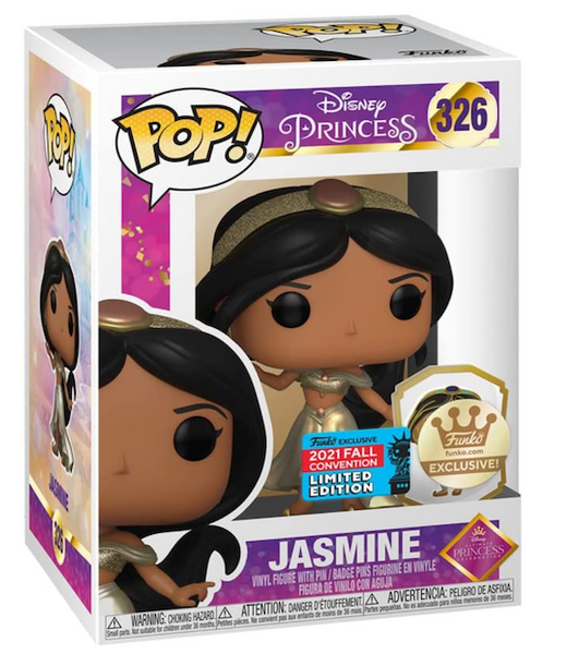 Disney's Aladdin: Jasmine Pop! Vinyl Figure with Exclusive Pin - 2021 Fall Convention Exclusive