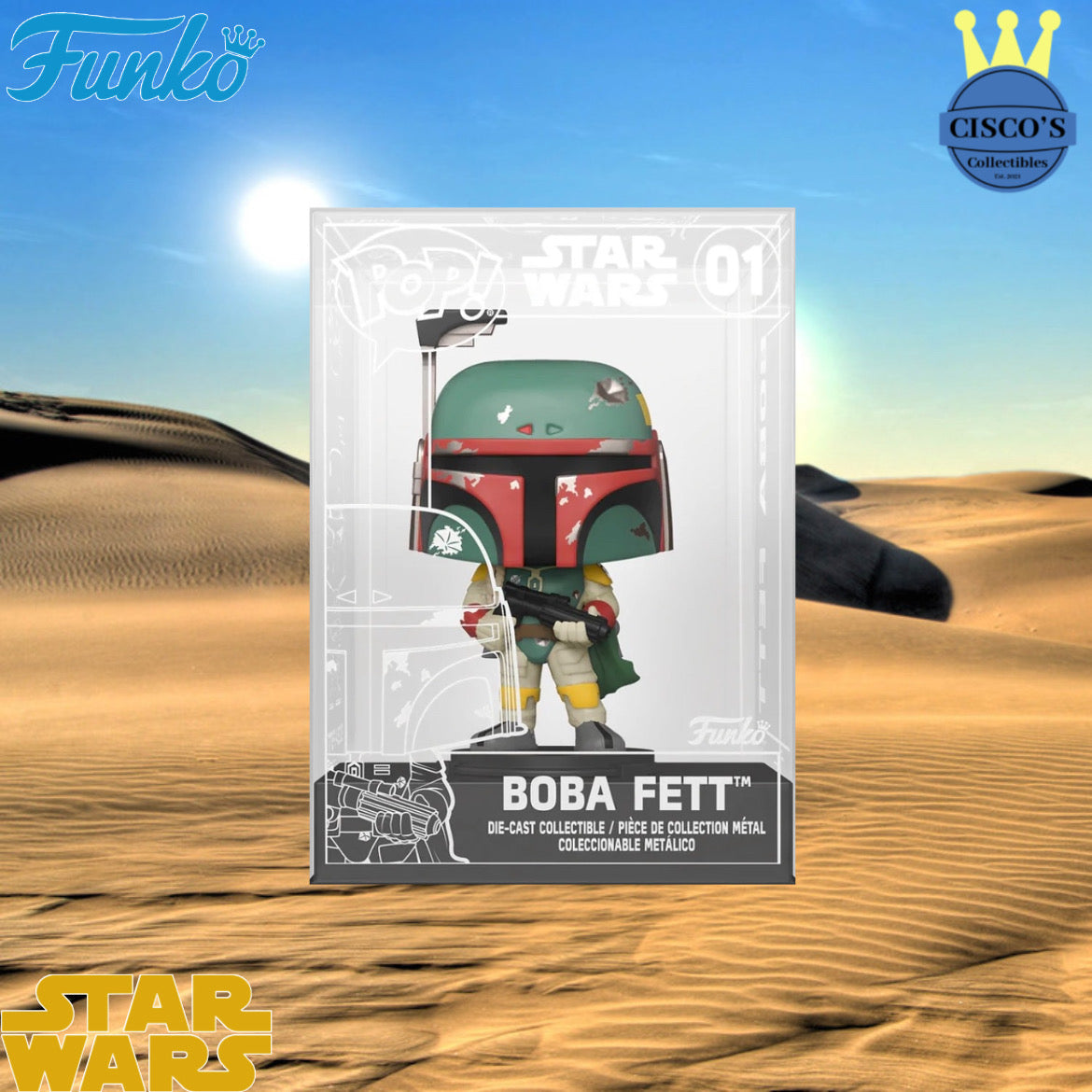 Star Wars Boba Fett Die-Cast Pop! - Funko Shop Exclusive