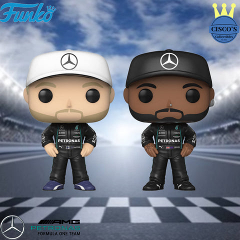 Mercedes AMG Lewis Hamilton & Valtteri Bottas Pop! Vinyl Figures - PRE ORDER