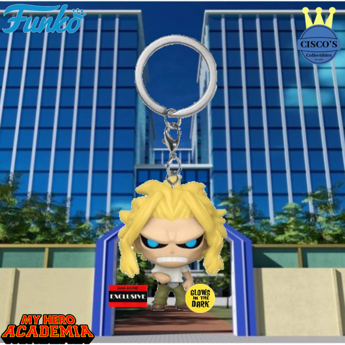 My Hero Academia All Might Weakened Glow-in-the-Dark Pocket Pop! Vinyl Figure - AAA Anime Exclusive