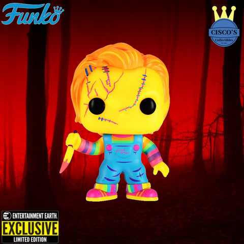 Child's Play Chucky Black Light Pop! Vinyl Figure - Entertainment Earth Exclusive PRE-ORDER