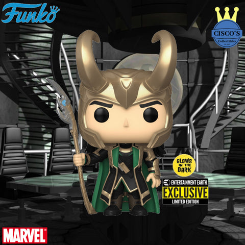 Avengers Loki with Scepter Pop! Vinyl Figure - Entertainment Earth Exclusive PRE-ORDER