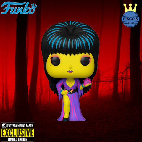 Elvira Black Light Pop! Vinyl Figure - Entertainment Earth Exclusive PRE-ORDER