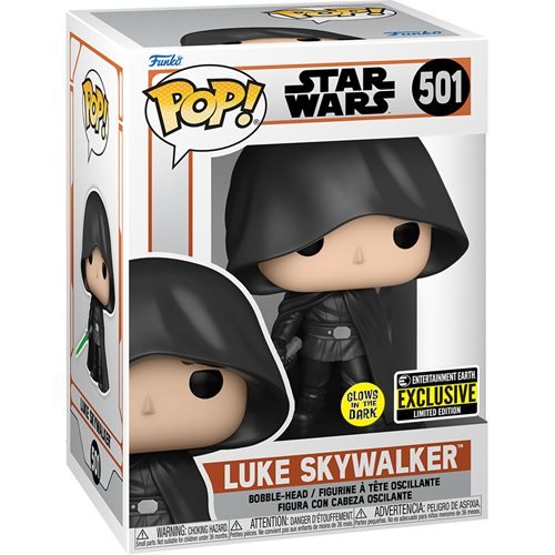 Star Wars: The Mandalorian Luke Skywalker GID Pop! Vinyl Figure - Entertainment Earth Exclusive